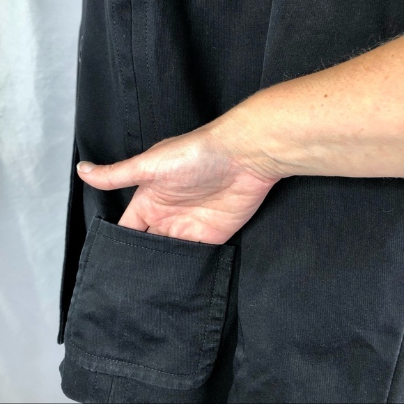 Talbots black jacket stretch slim fitting 3/4 sleeves 10 - Picture 2 of 9